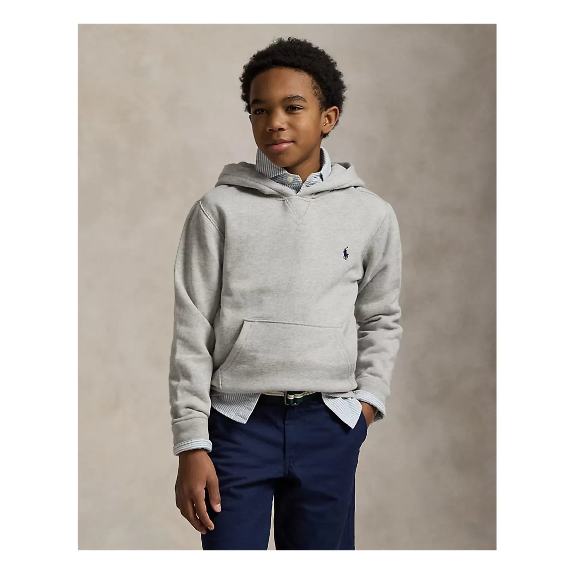 Ralph Lauren - Logo Kapüşonlu Üst | Gri