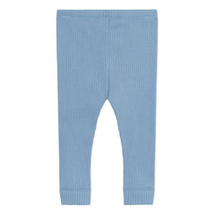 Petit Bateau - Organic Cotton Logo Ribbed Leggings | Light Blue