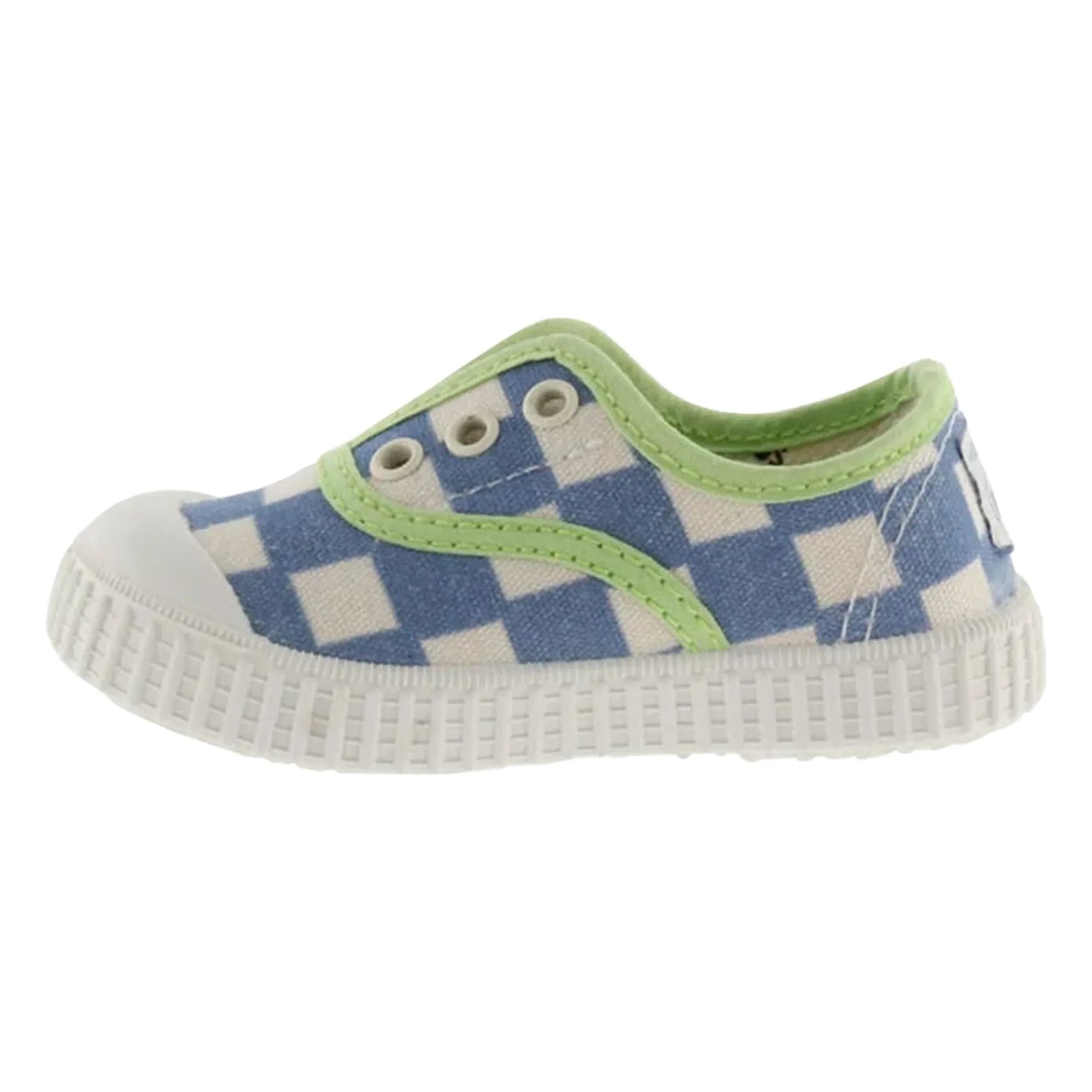 Victoria - Canvas Checkered Sneakers | Blue