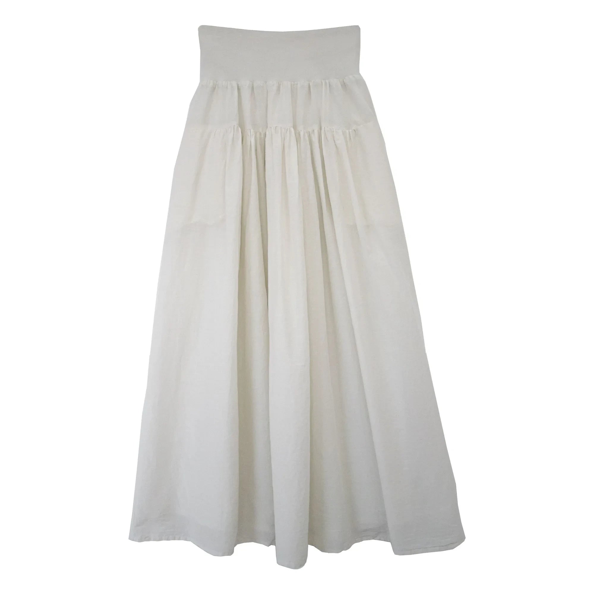 THEAVANT - Charlotte Cotton and Silk Poplin Skirt | White