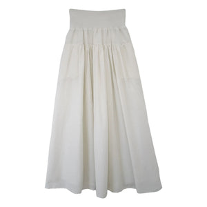 THEAVANT - Charlotte Cotton and Silk Poplin Skirt | White