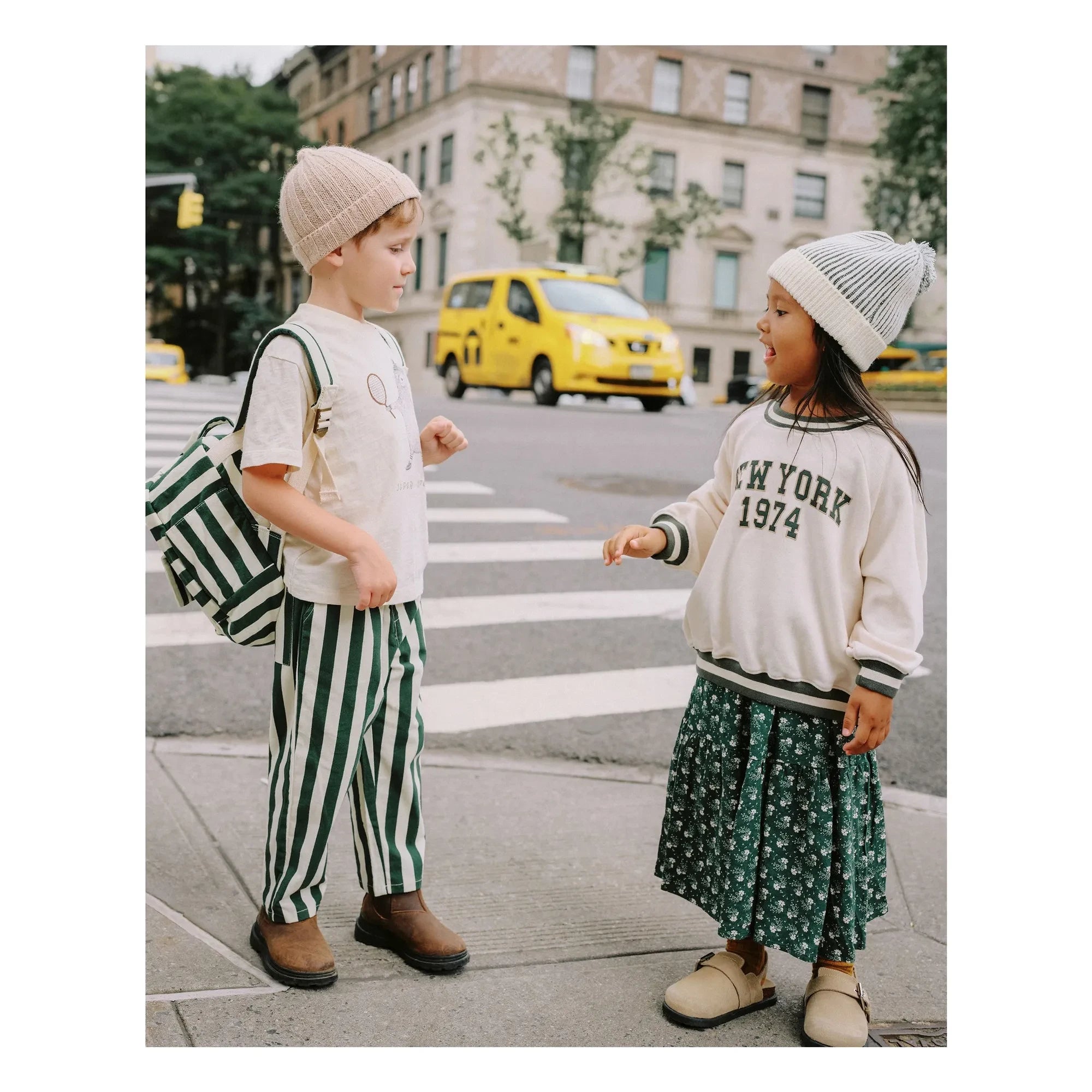 Rylee + Cru - Raglan Sweat New York Mini | Ivory