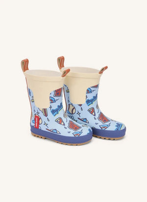 Hello Hossy - Baseball Themed Rain Boots | Blue
