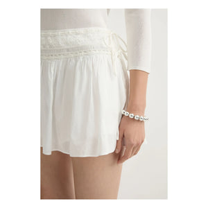 Posse - Danielle Cotton Mini Skirt | White