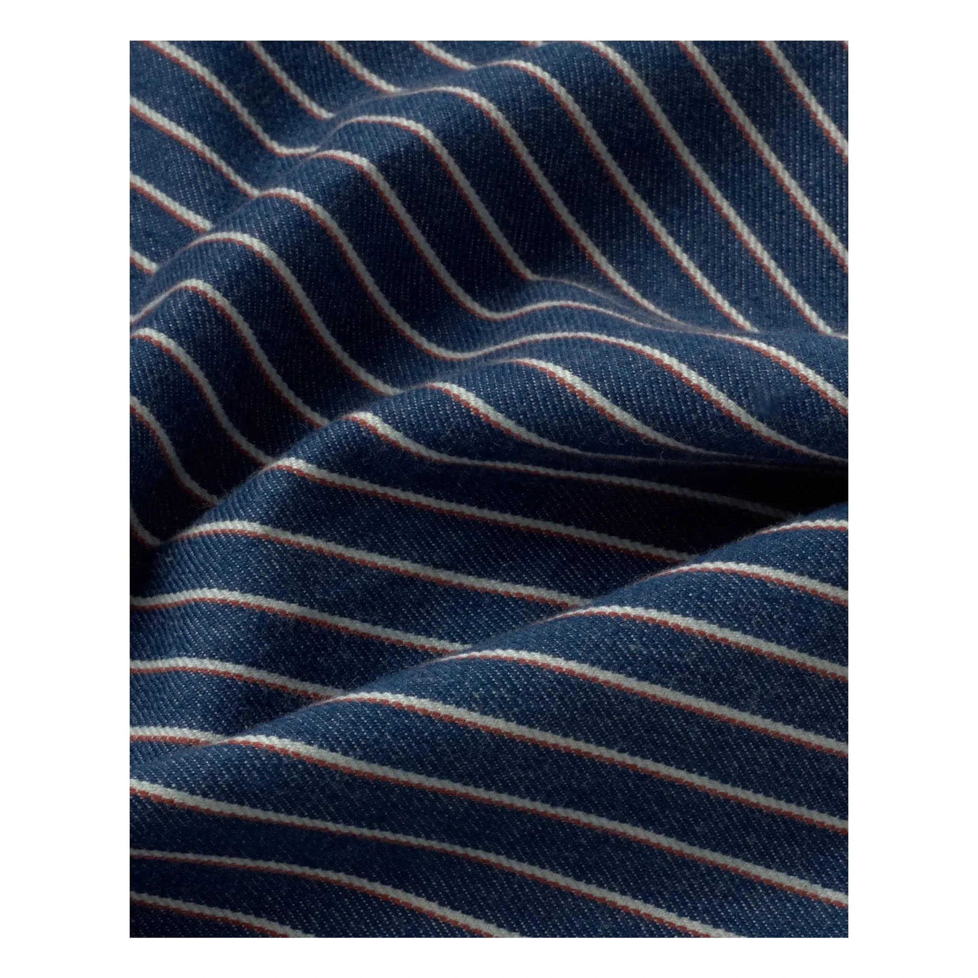 Thinking Mu - Luisa Striped Organic Cotton Shorts | Gray Blue