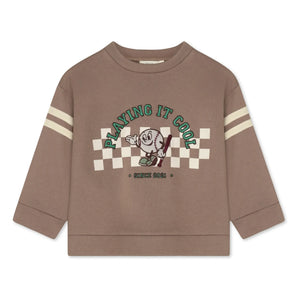 Fliink - Alvin organic cotton sweatshirt | Dark brown
