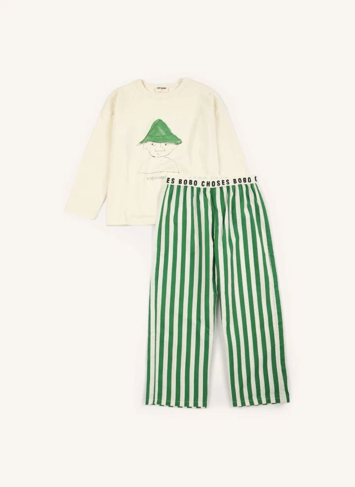Bobo Choses - Bobo Choses Organic Cotton T-shirt and Pants Set | Green