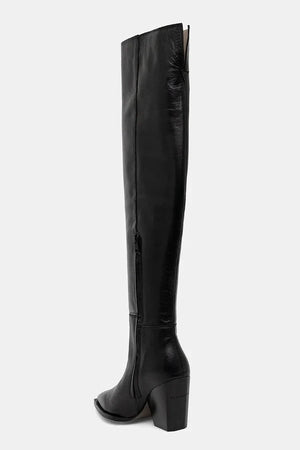 AllSaints Reina Zip Boot Deri Çizme