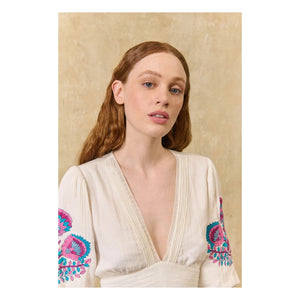 Louise Misha - Aurelia Organic Cotton Dress | White