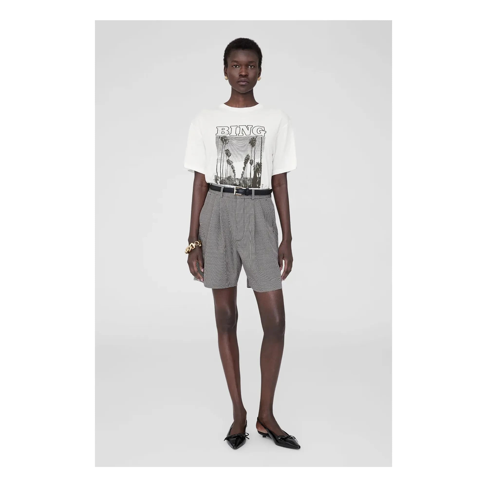 Anine Bing - Louis T-shirt | Beyaz