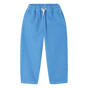 American Vintage - Pusway Organic Cotton Drawstring Denim Trousers | Blue