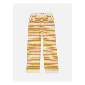 Scotch & Soda - Lurex Mesh Striped Pants | Yellow