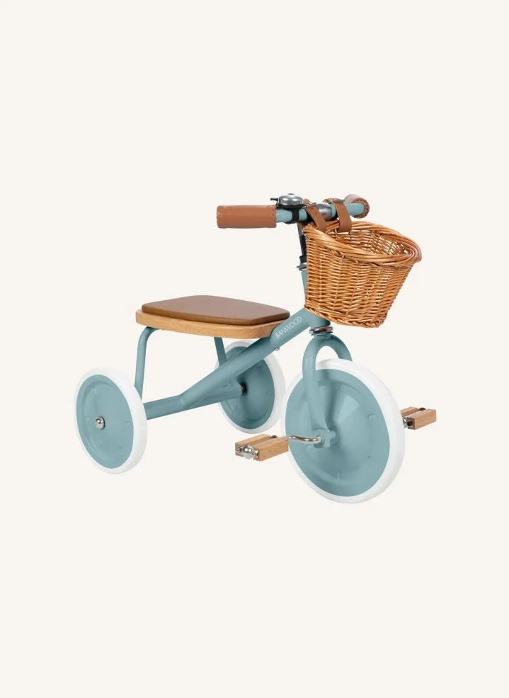 Banwood - Metal and Wooden Tricycle | Teal Blue
