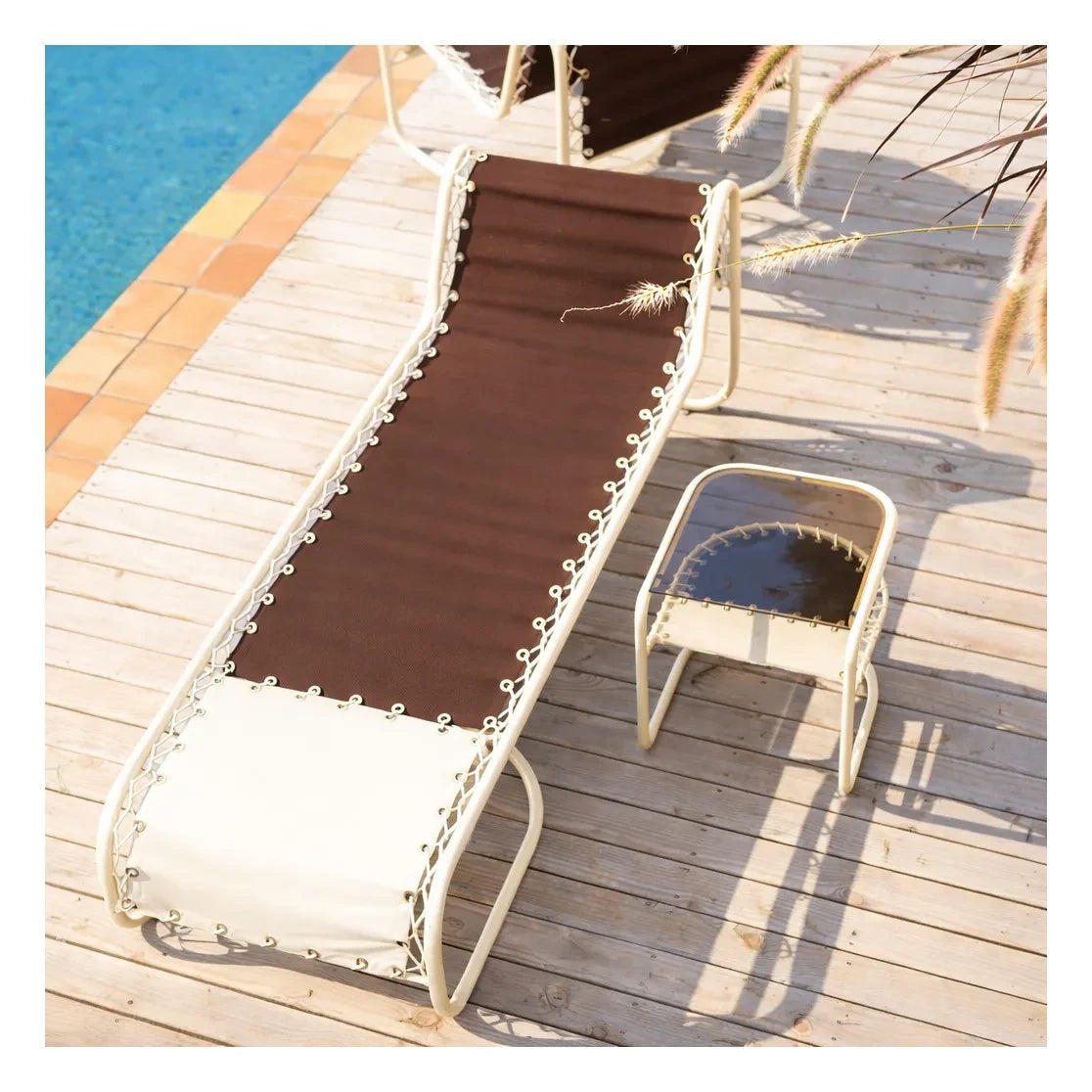 Honoré - Campo Outdoor Chaise Lounge  | Brown