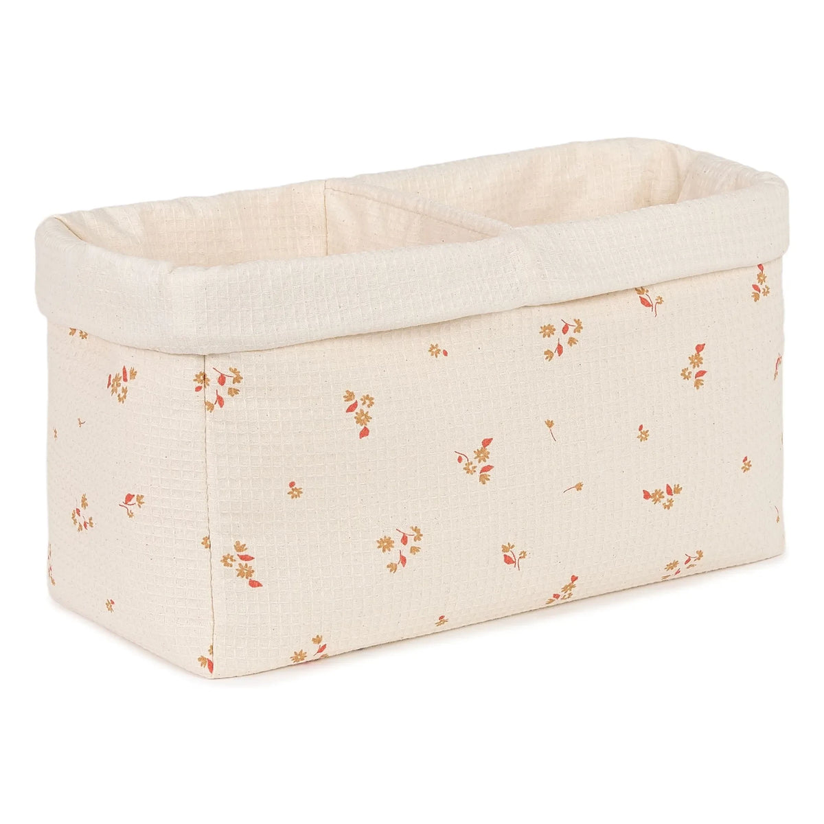 Nobodinoz - Yellow Lily two-compartment storage basket