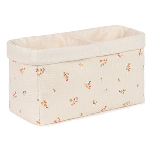 Nobodinoz - Yellow Lily two-compartment storage basket