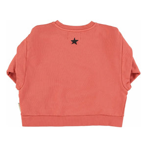 Piupiuchick - Groupie Organic Cotton Ruffled Sweatshirt | Coral