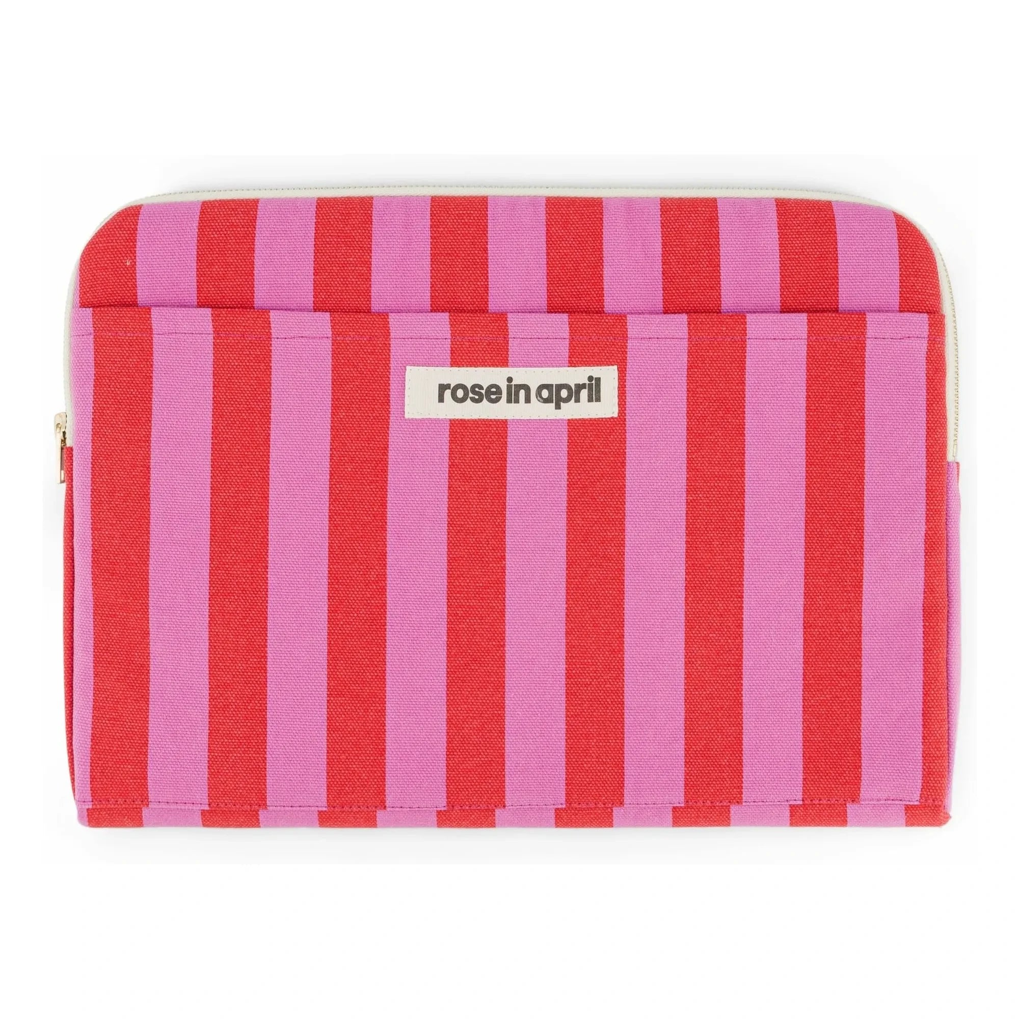 Rose in April - Octave Laptop Case, Striped | Pink
