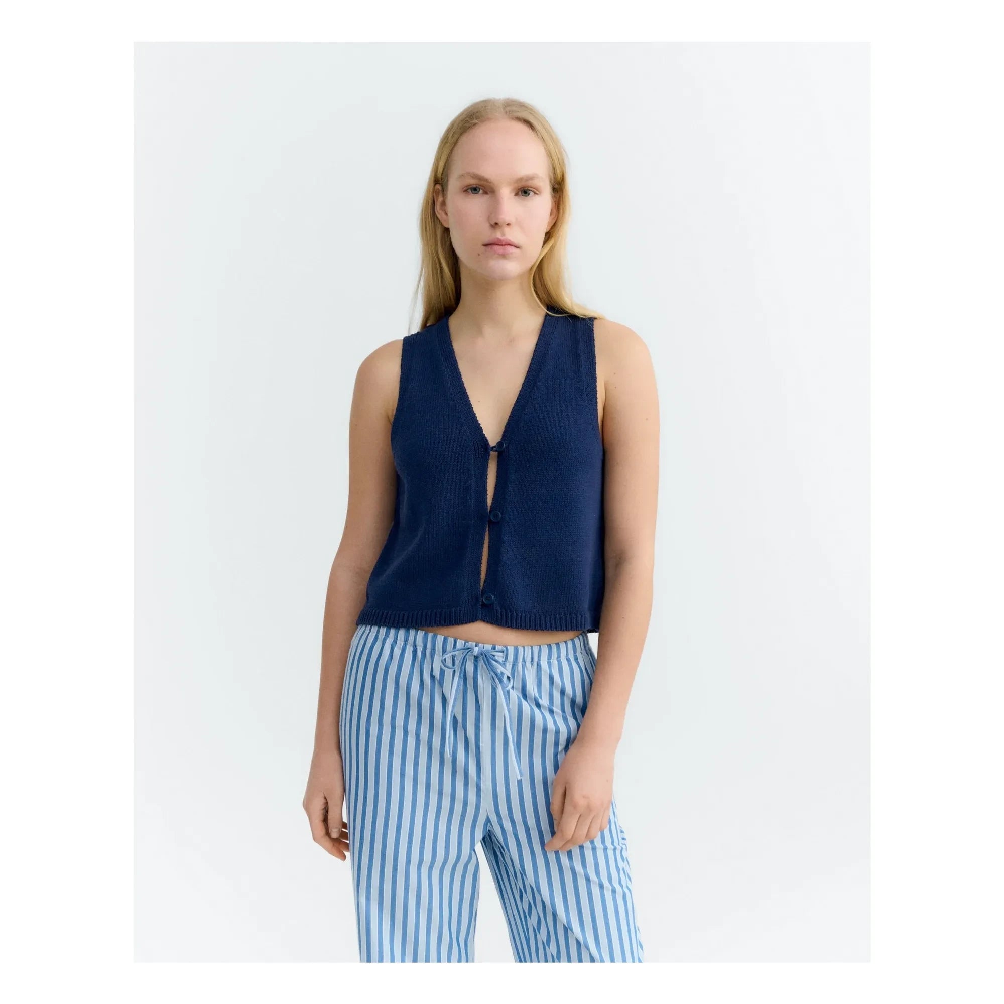 Thinking Mu - Rob Fish Organic Cotton Jacket | Navy Blue