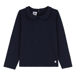 Petit Bateau - Coving Peter Pan Collar T-Shirt | Navy