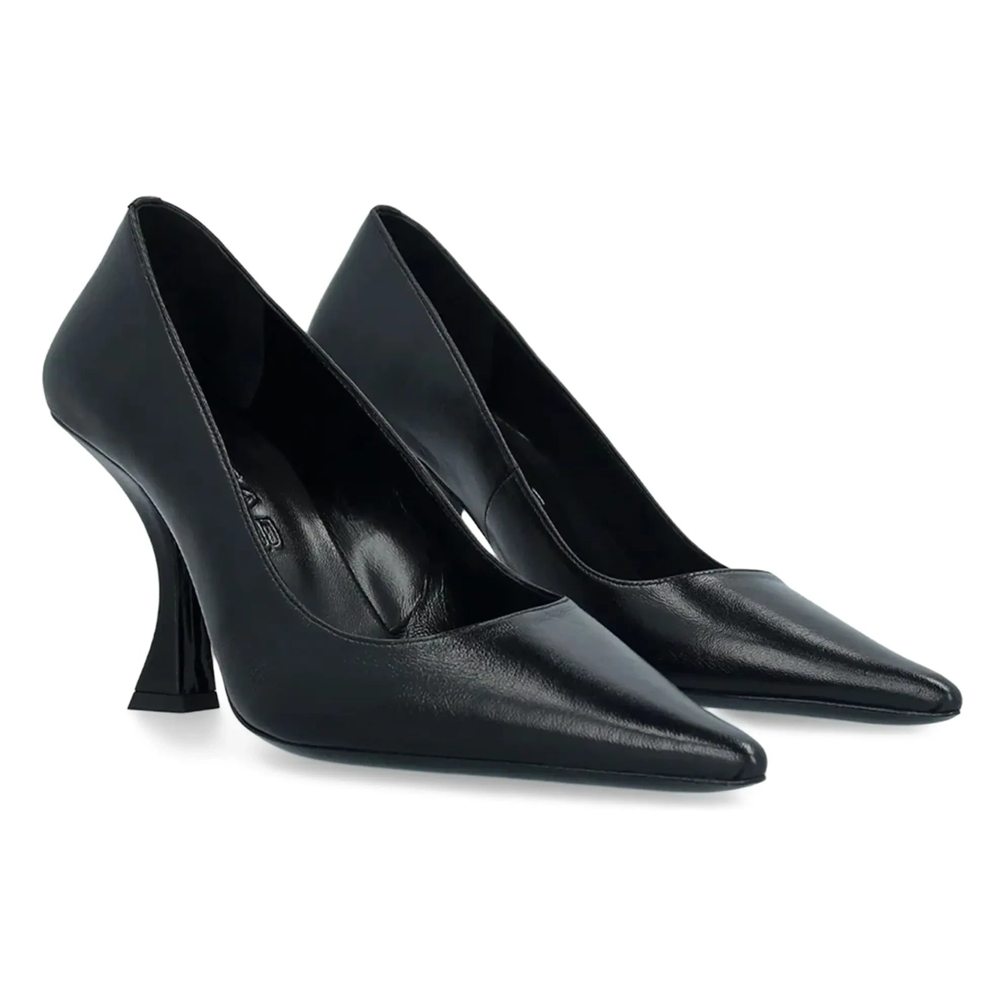 BY FAR - Viva Dull Leather Heeled Shoes | Black