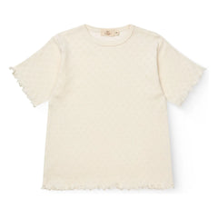 Copenhagen Colors - Pointelle Organic Cotton T-Shirt | Cream