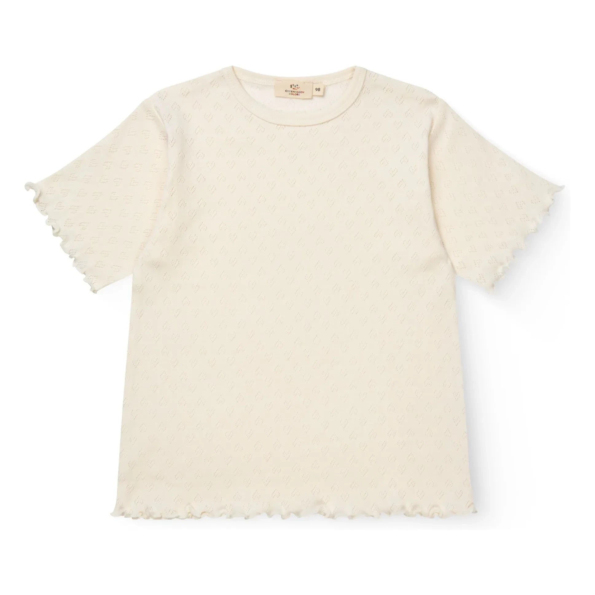 Copenhagen Colors - Pointelle Organic Cotton T-Shirt | Cream