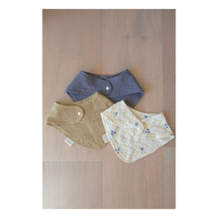 Soft Spot - Organic Cotton Blueberry Bandana Bibs - Set of 3