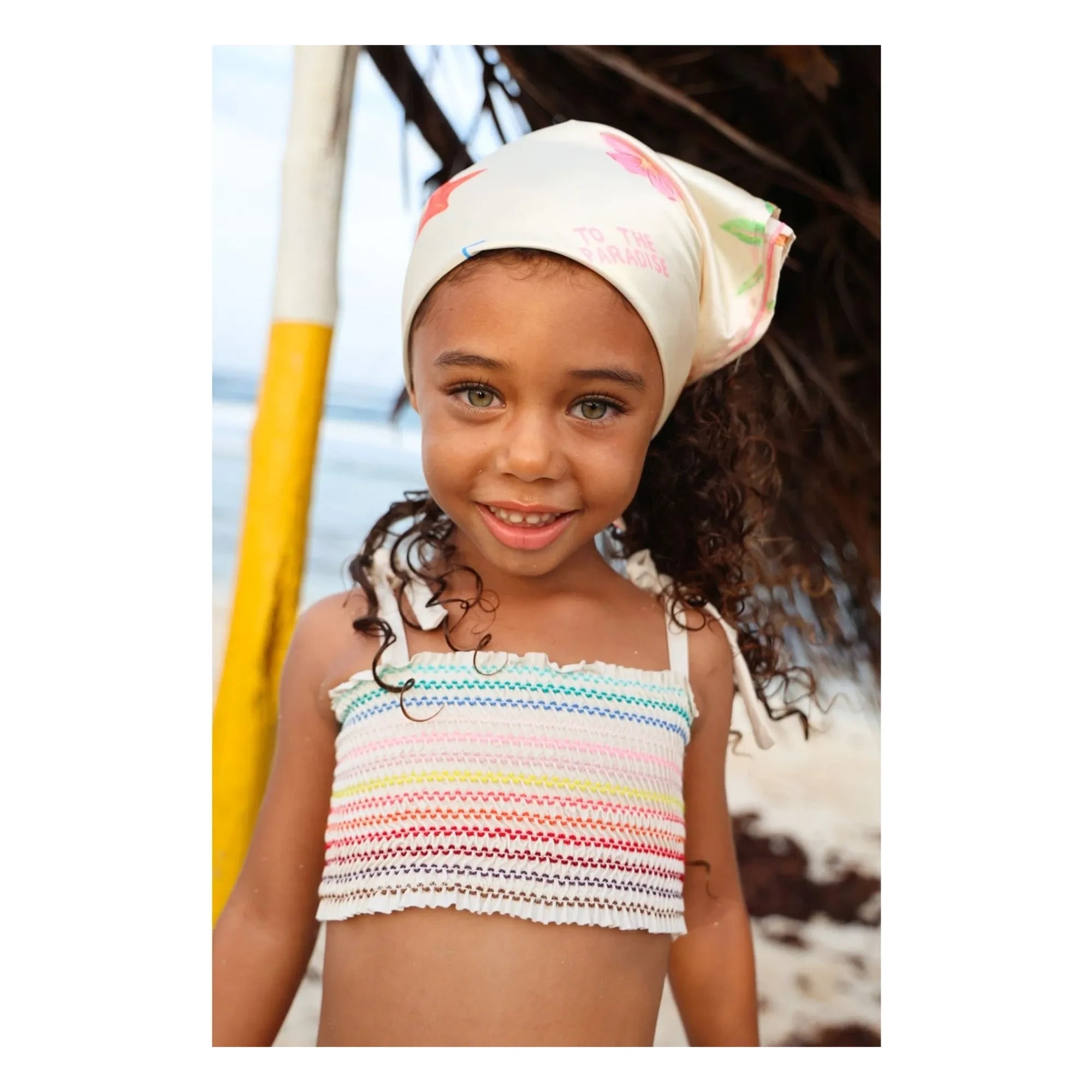 Pepita & Me - Striped Waffle Swimsuit | Orange