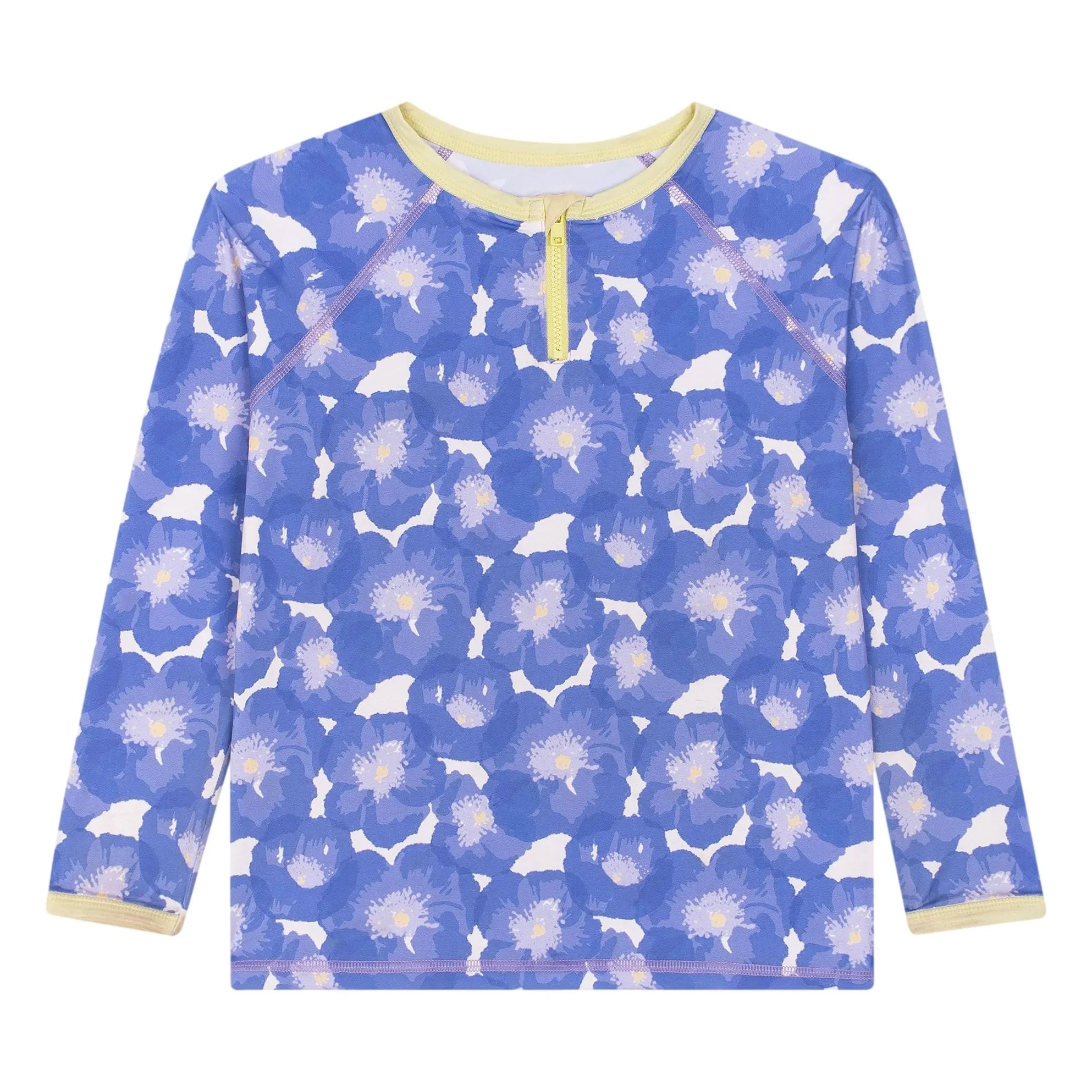 My First Cantê - Floral Pattern UV Protection T-Shirt | Blue