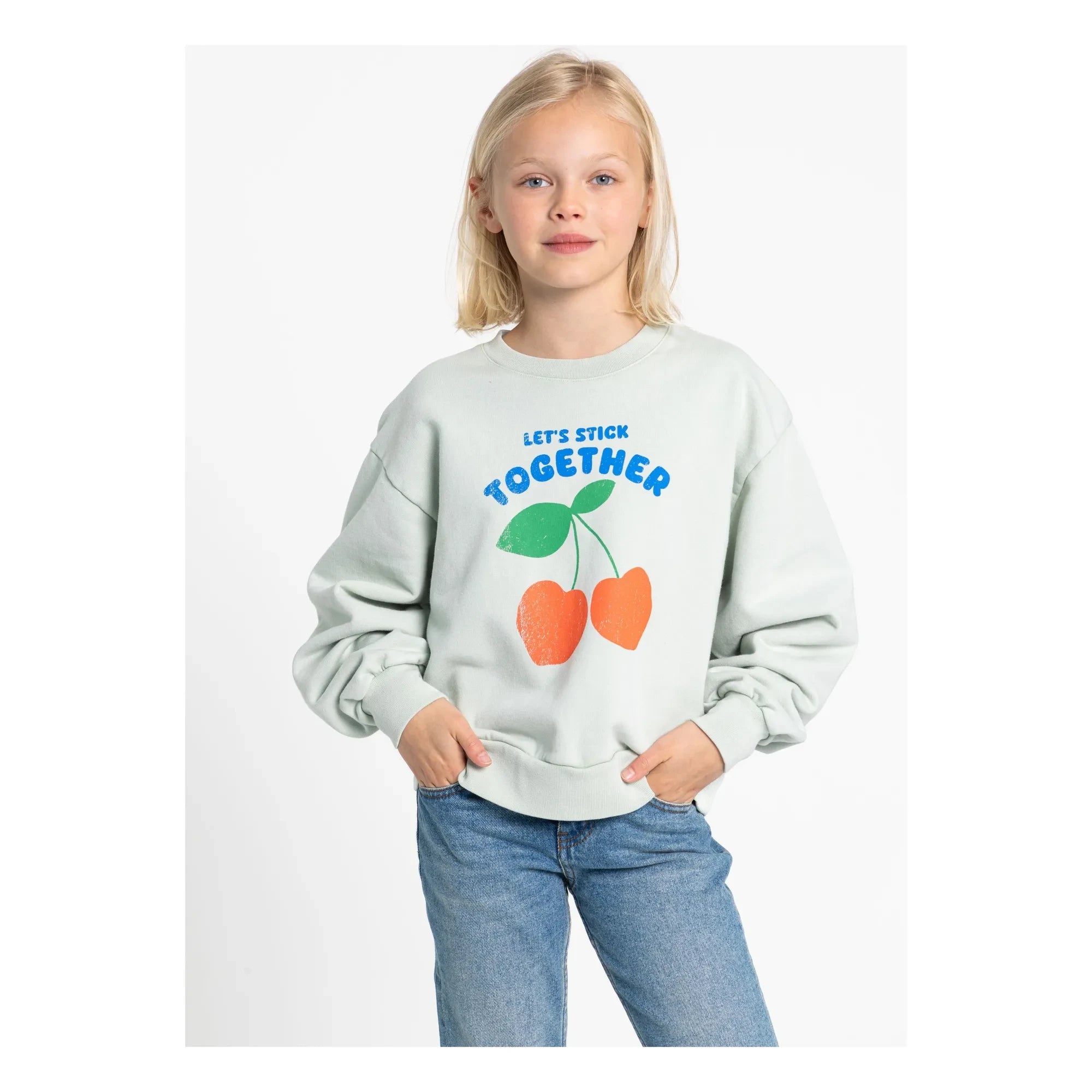 Hundred Pieces - Alba organik pamuk sweatshirt | Celadon