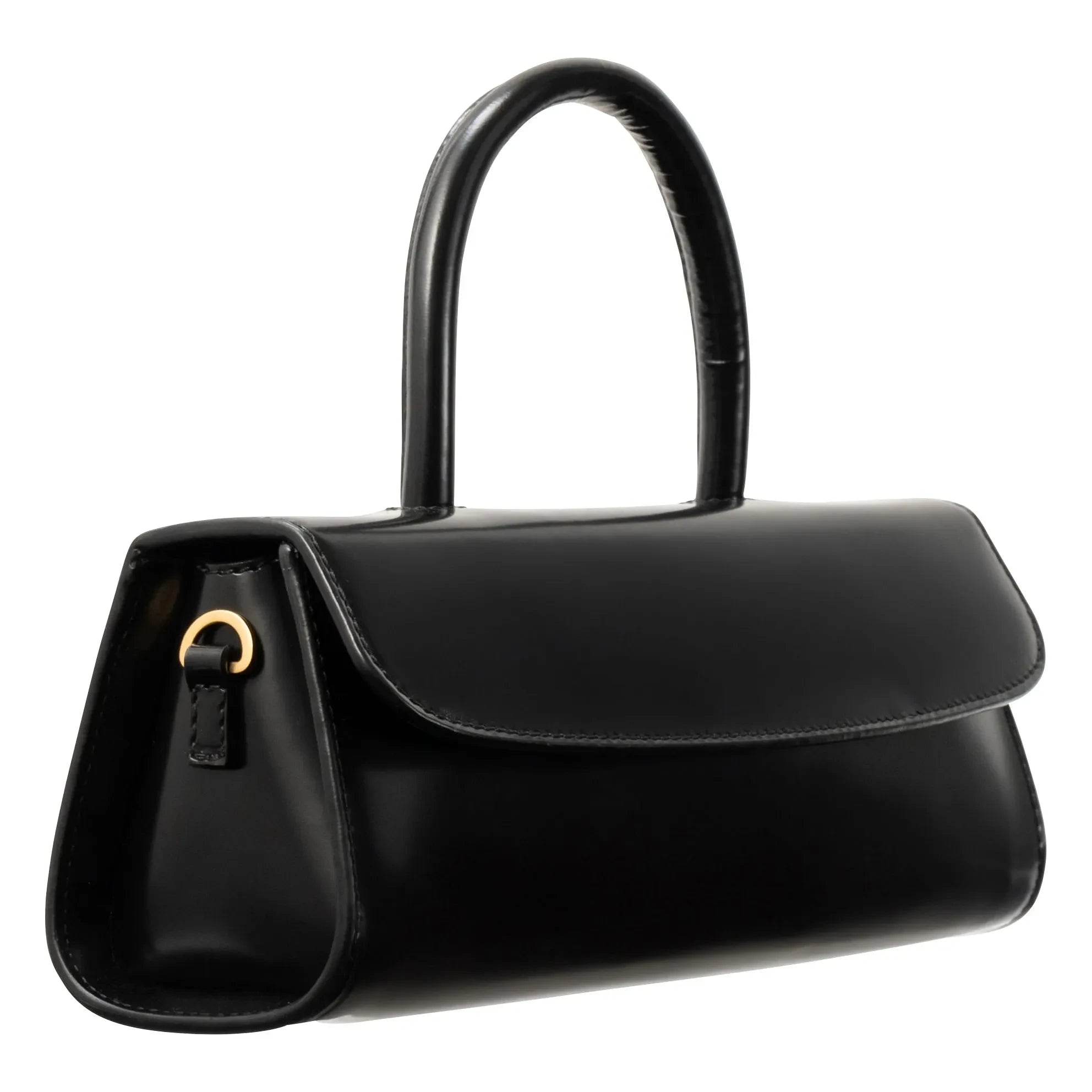 BY FAR - Mini Long Bag Semi-Gloss Leather | Black