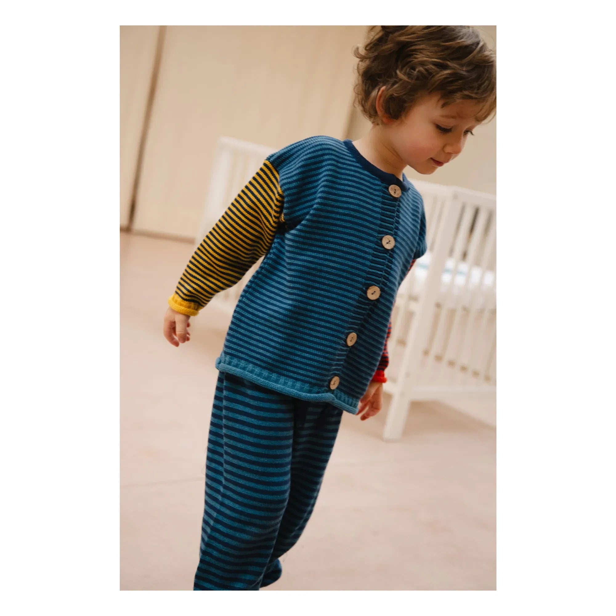Bayiri - Snail Organic Cotton Cardigan | Blue