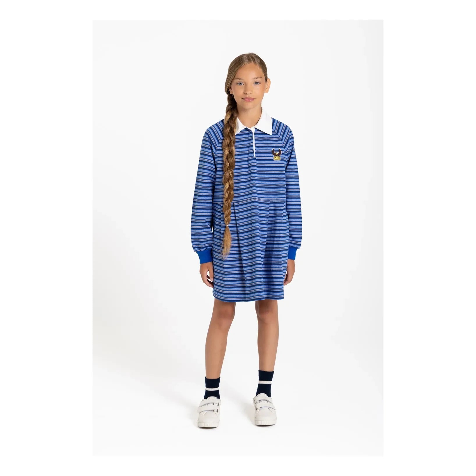 Finger in the nose - Striped Polo Esee Dress | Brown