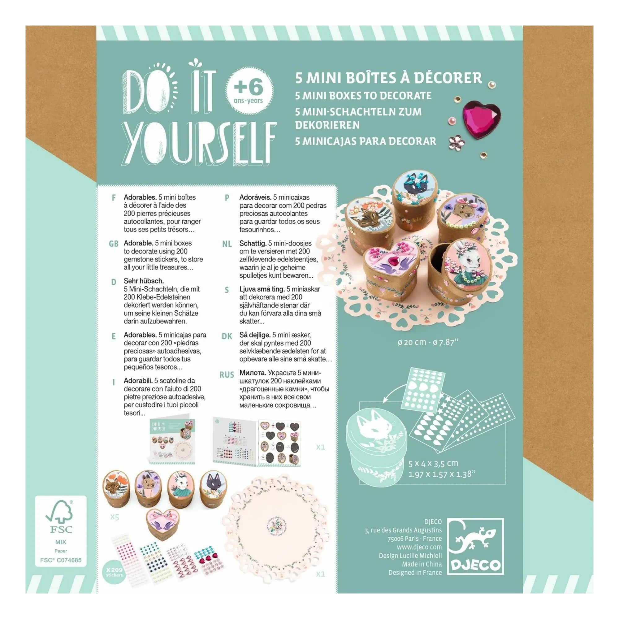 Djeco - DIY Kit - Create Mini Boxes
