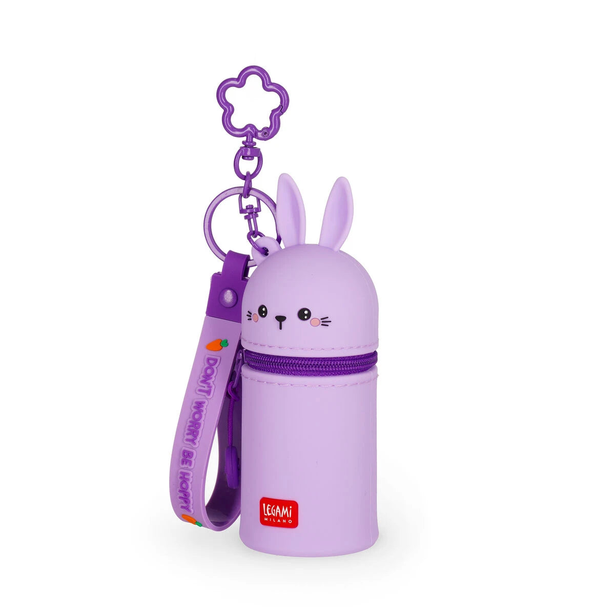 Legami - Rabbit Coin Purse with Keyring - Mini Kawaii