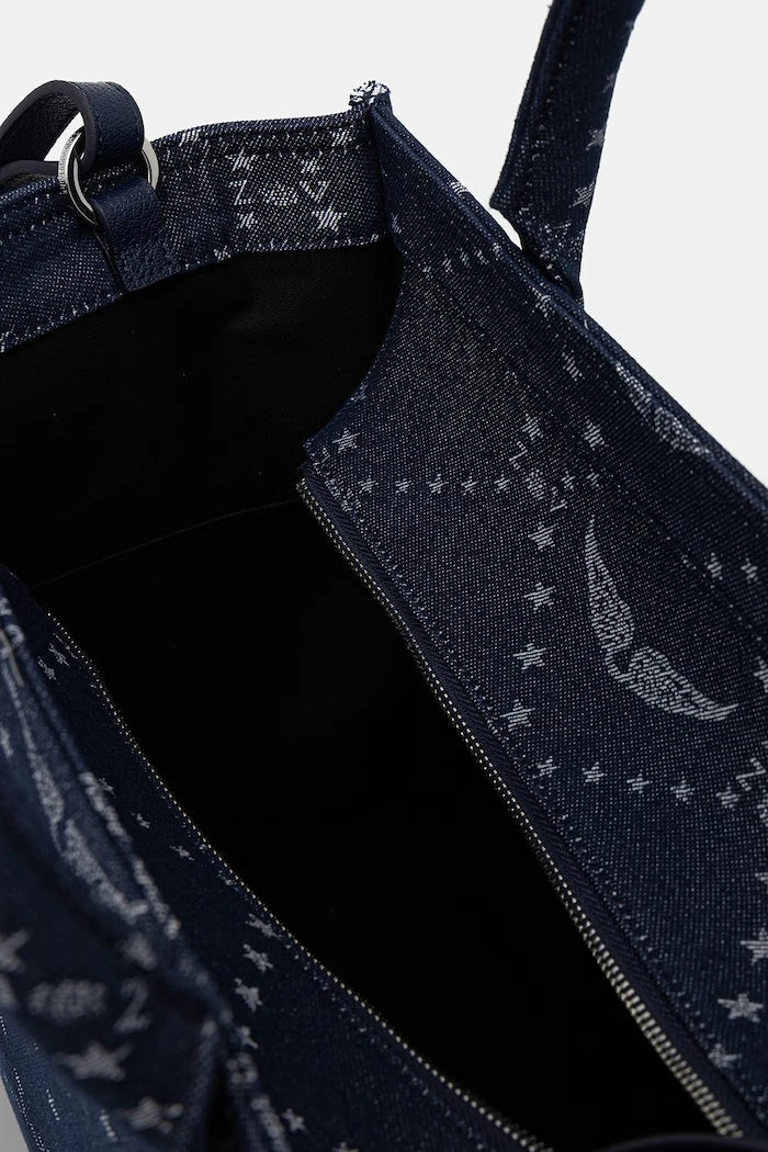 ZADIG&VOLTAIRE ANGEL TOTE DENIM MONOGRAM Çanta