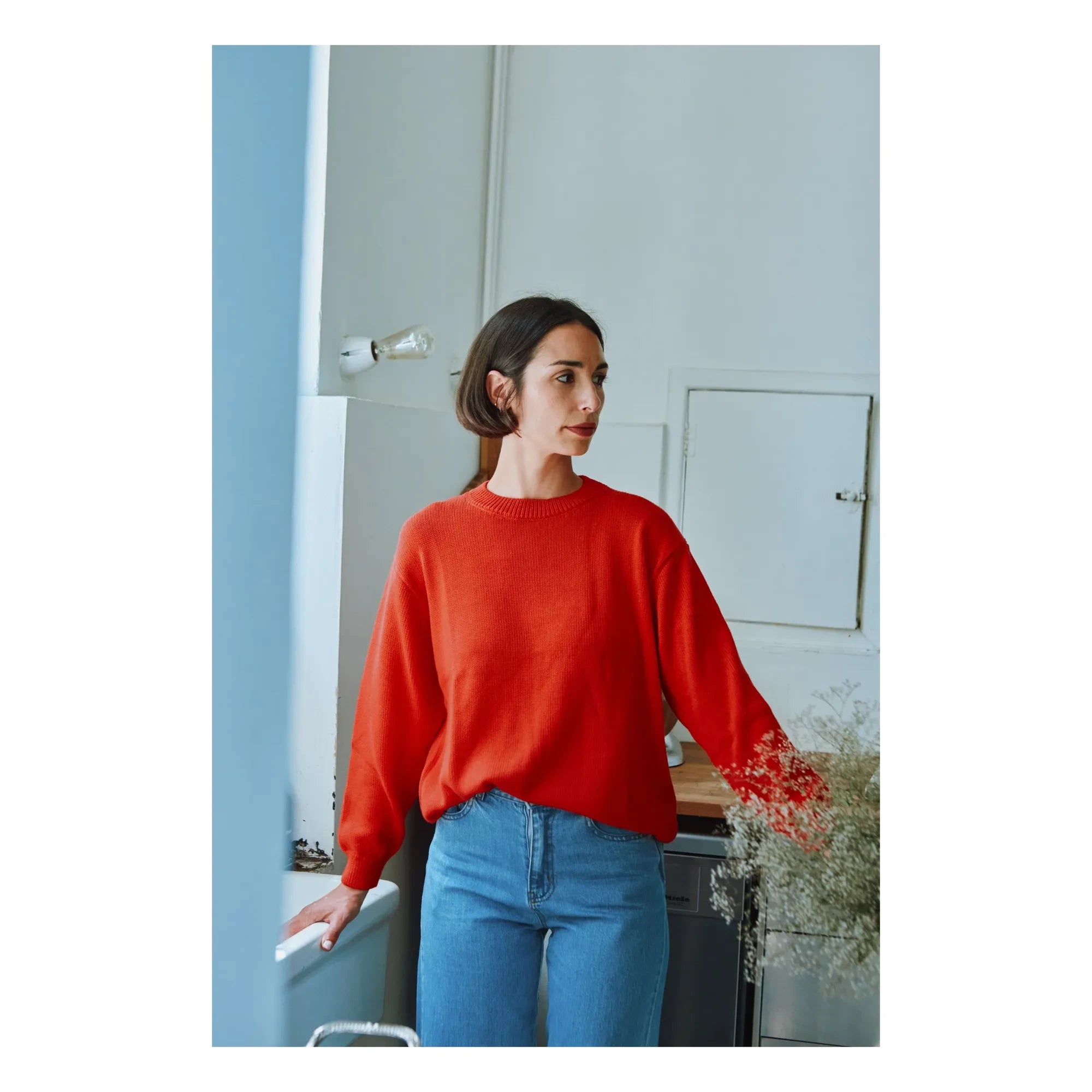 Poudre Organic - The Rouge Organic Cotton Sweater | Red