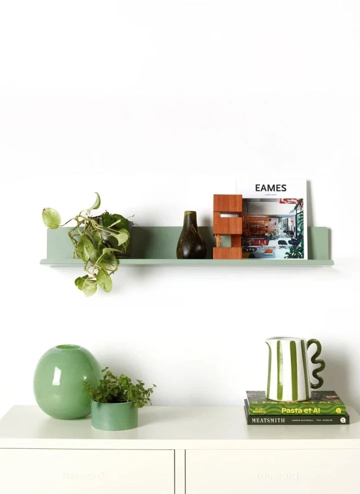 Mustard Made - Ledge Metal Wall Shelf | Sage