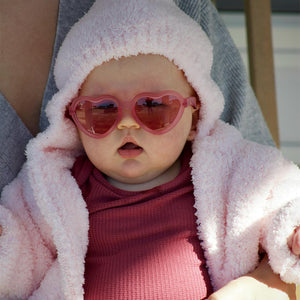 Babiators Original Mirrored Heart Sunglasses - Fuchsia Haze-Sunglasses-Fuchsia Haze-0-2y | Natural Baby Shower