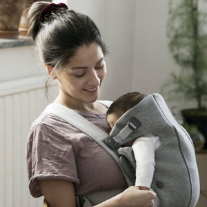 BabyBjorn Mini 3D Jersey Baby Carrier - Light Grey-Baby Carriers-Light Grey- | Natural Baby Shower