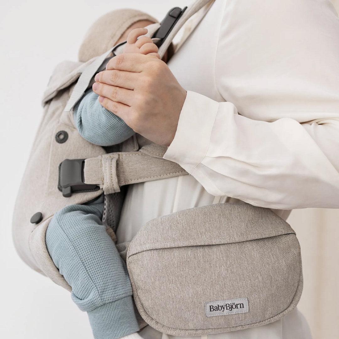 BabyBjorn Pocket Pouch Woven Melange - Light Beige-Baby Carrier Inserts-Light Beige-One Size | Natural Baby Shower