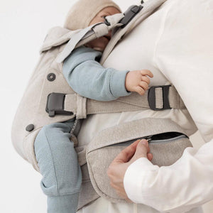 BabyBjorn Pocket Pouch Woven Melange - Light Beige-Baby Carrier Inserts-Light Beige-One Size | Natural Baby Shower