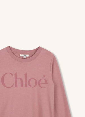 Chloé - Chloé organik pamuk Tişört | Toz Pembe