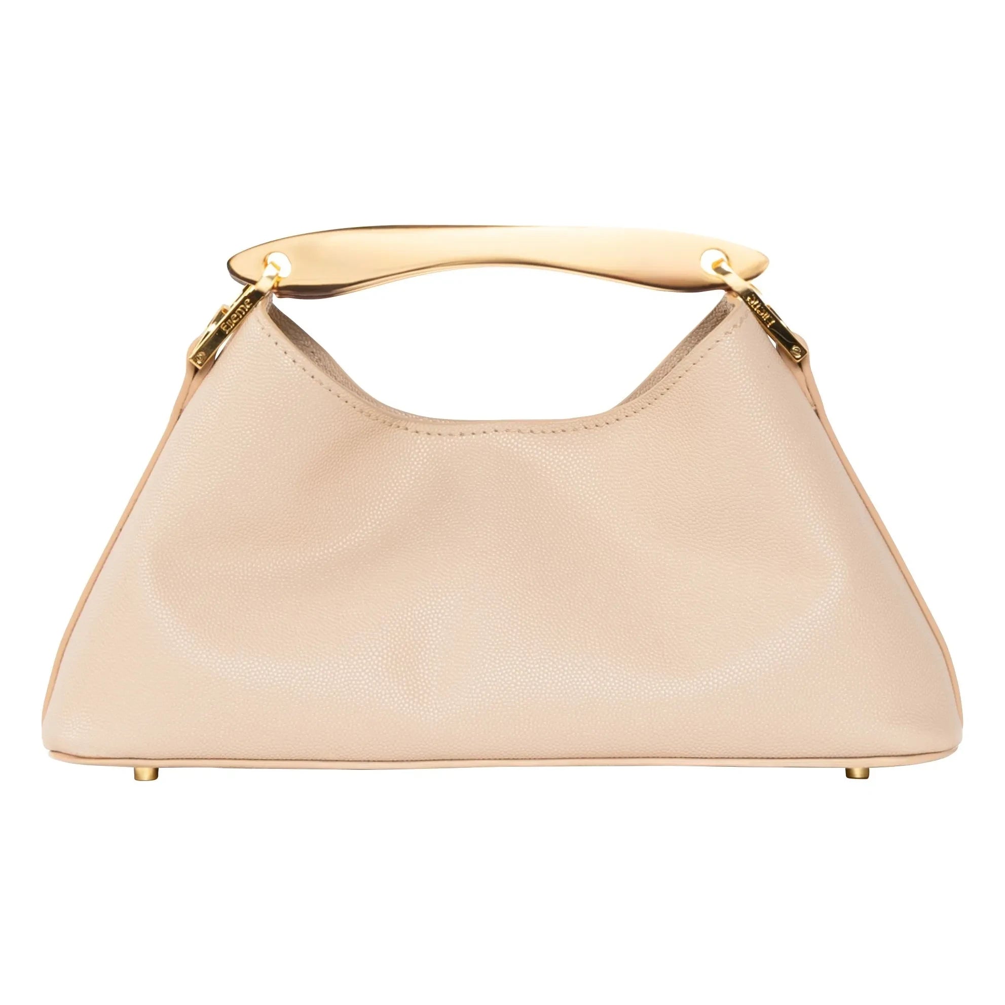 Elleme - Mini Boomerang Çanta Caviar Deri | Nude