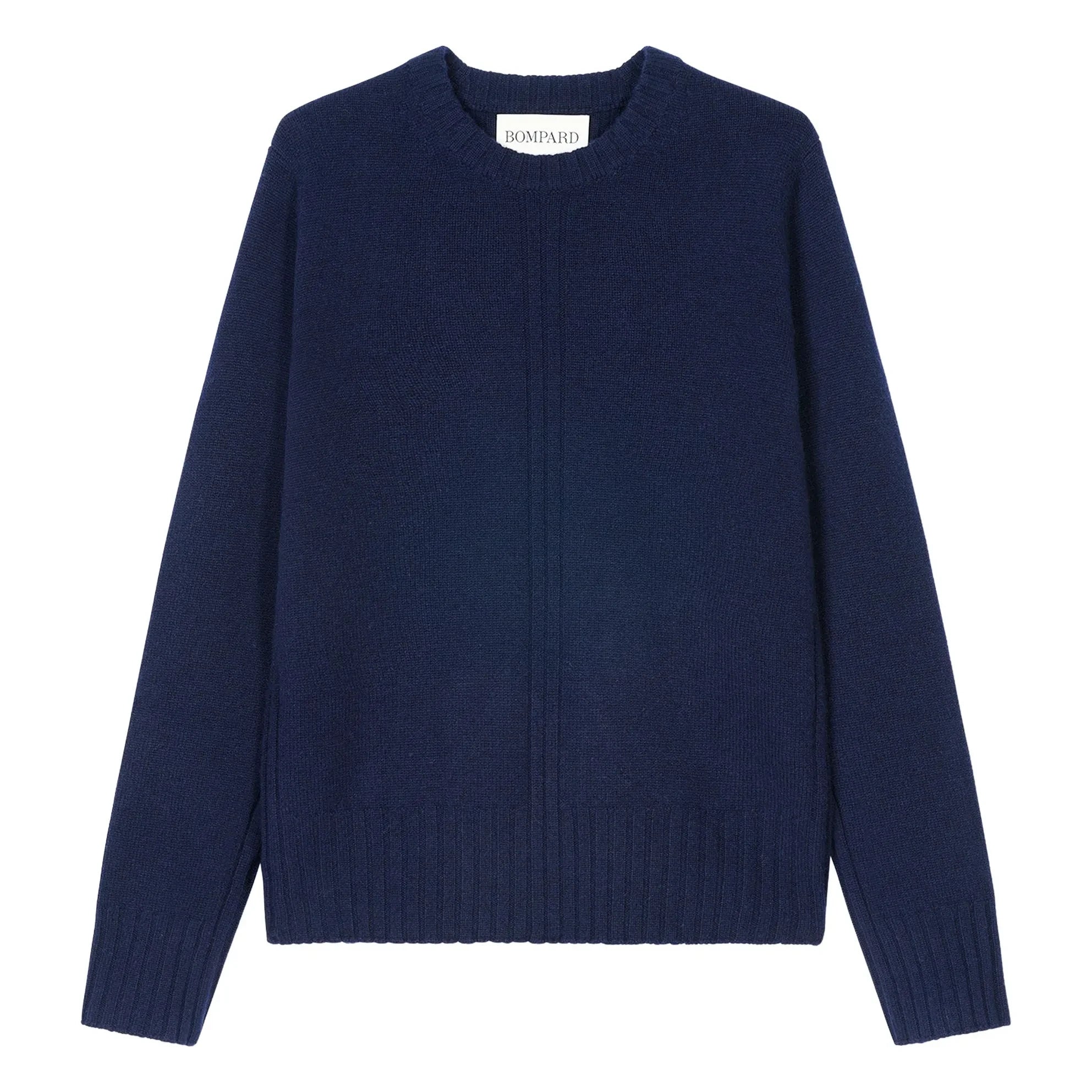 Bompard - Cashmere Ribbed Crew Neck Sweater | Navy Blue