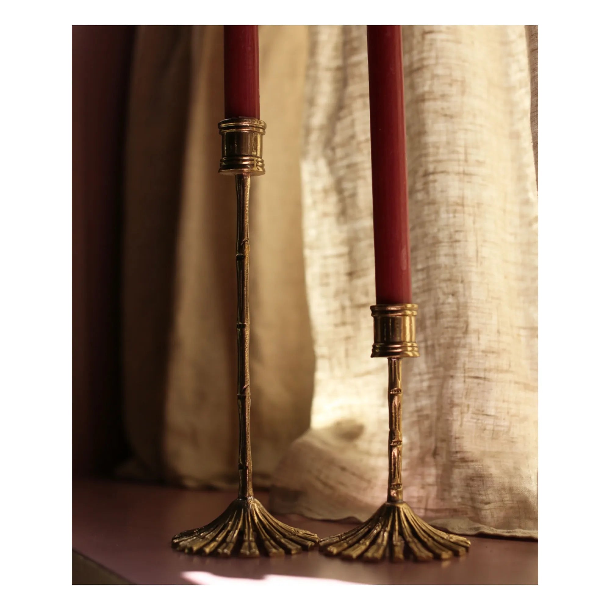 Doing Goods - Bamboo Rice Candle Holder | Gold