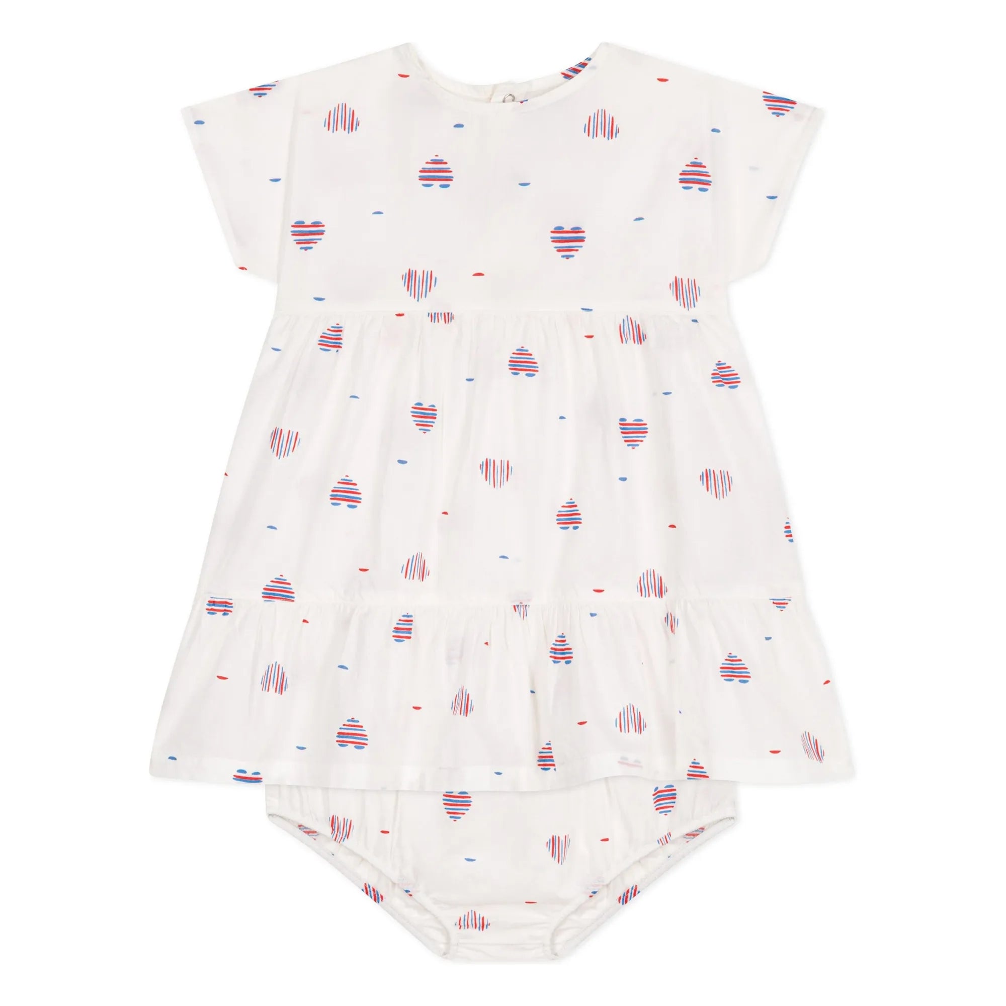 Petit Bateau - Organic Cotton Dress and Romper Set | Cream