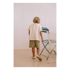Studio Bohème - Basile Organic Cotton Towel Shorts | Khaki