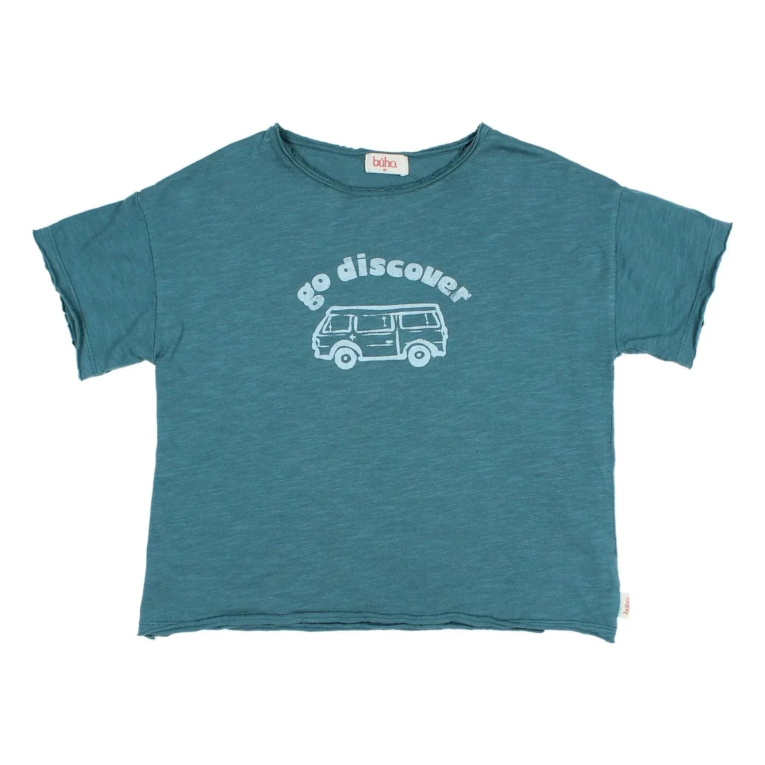 Owl - Go Discover Organic Cotton T-shirt | Peacock Blue